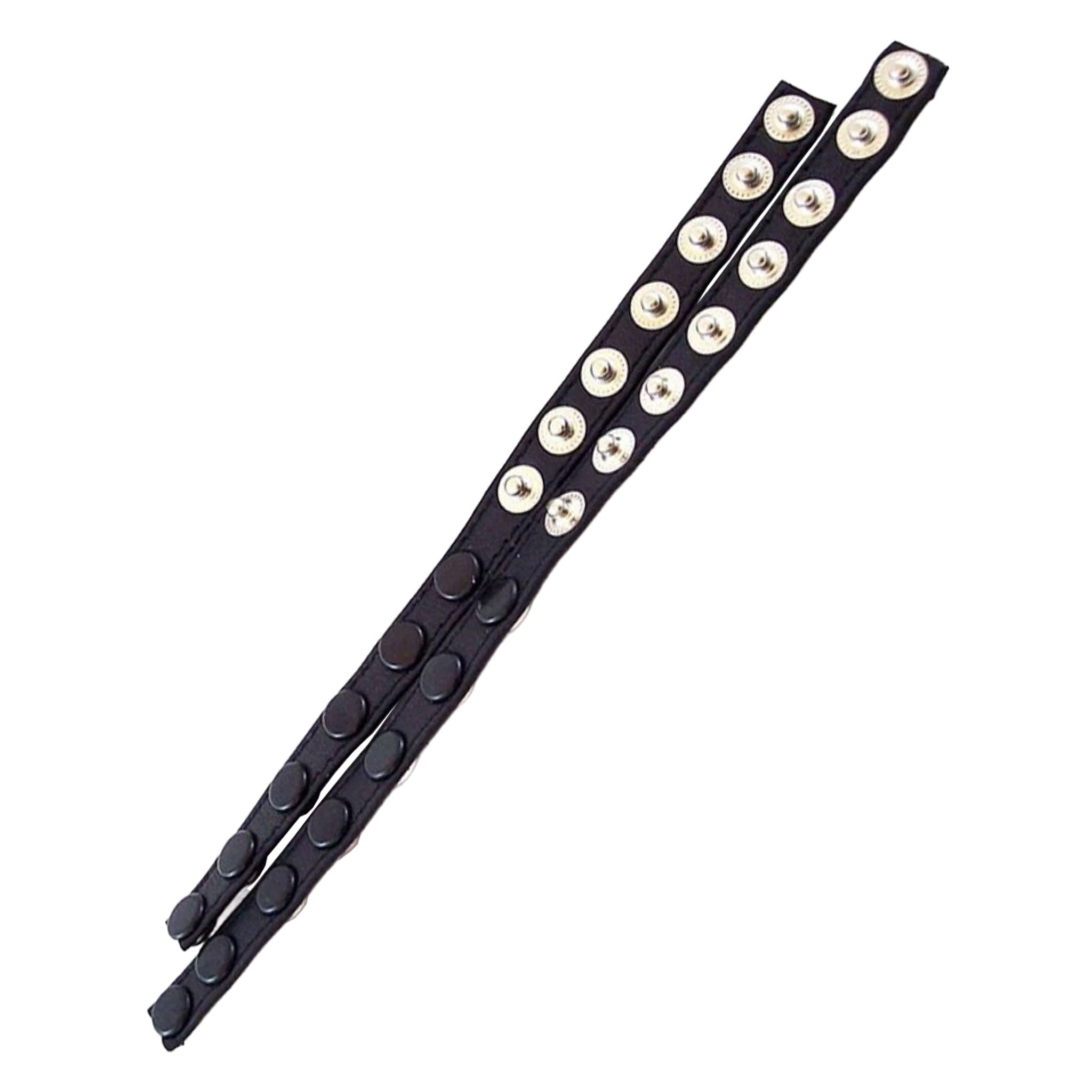 Leather soft-leather accessories cnb cock-and-ball cockring cock-ring erectile-support double-strap snap-button snaps press-stud non-vibe nonvibe nonvibrating non-vibrating sexy comfortable durable fetish fashion alt-fashion bondage bdsm bdsm-toys kink kinky kinky-toys kinkwear kinky-gear stocking-stuffers adult-toys male masculine masc mens guys dudes black