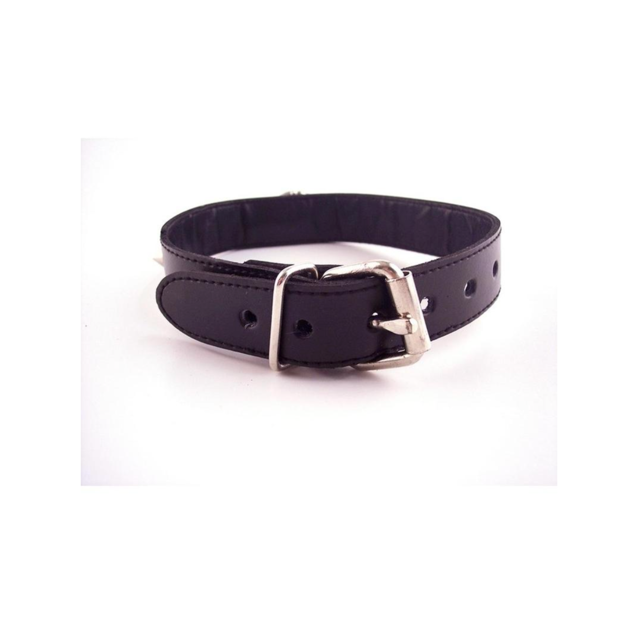 rouge o ring studded adjustable leather collar black genuine leather collar metal studs removable o ring buckle closure gothic accessory adult fashion edgy collar alternative style