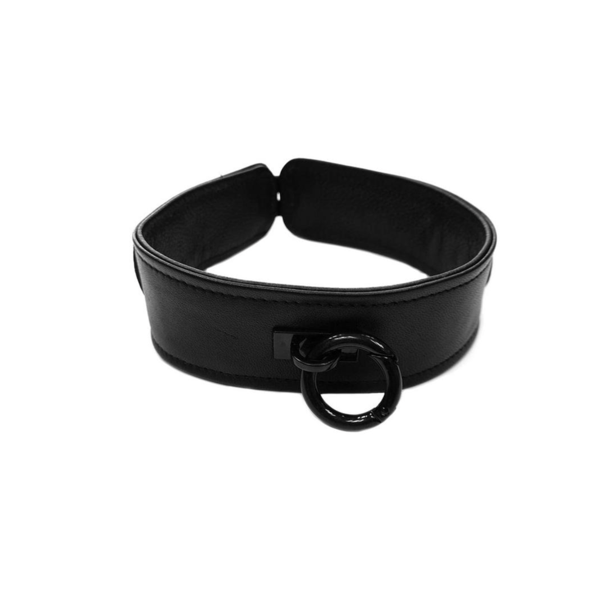 rouge plain leather adjustable collar black genuine leather collar removable o ring steel buckle adjustable fit gothic accessory adult fashion minimalist collar edgy style