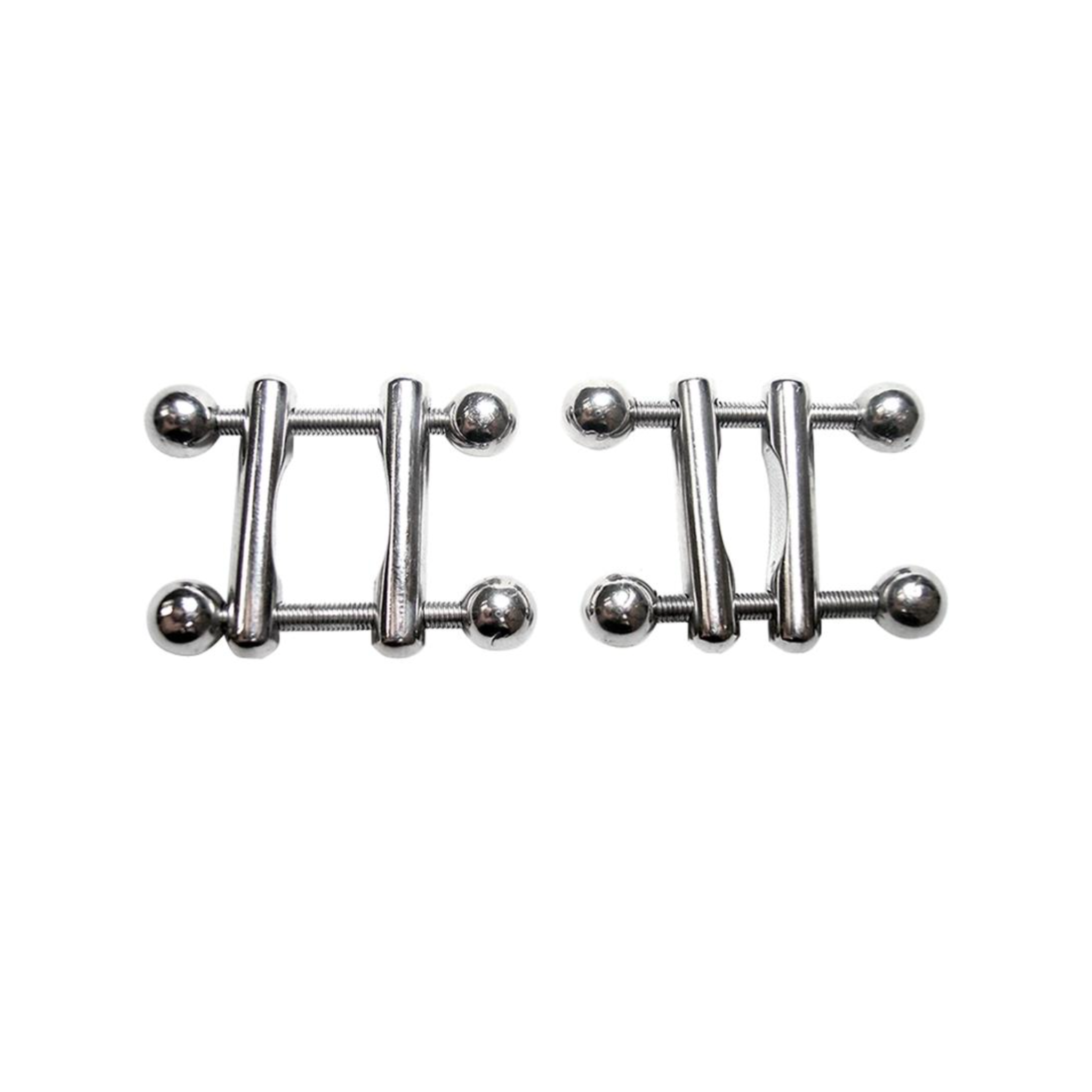 stainless steel nipple clamps adjustable ball end bdsm fetish kink sensory play adjustable tightness toy