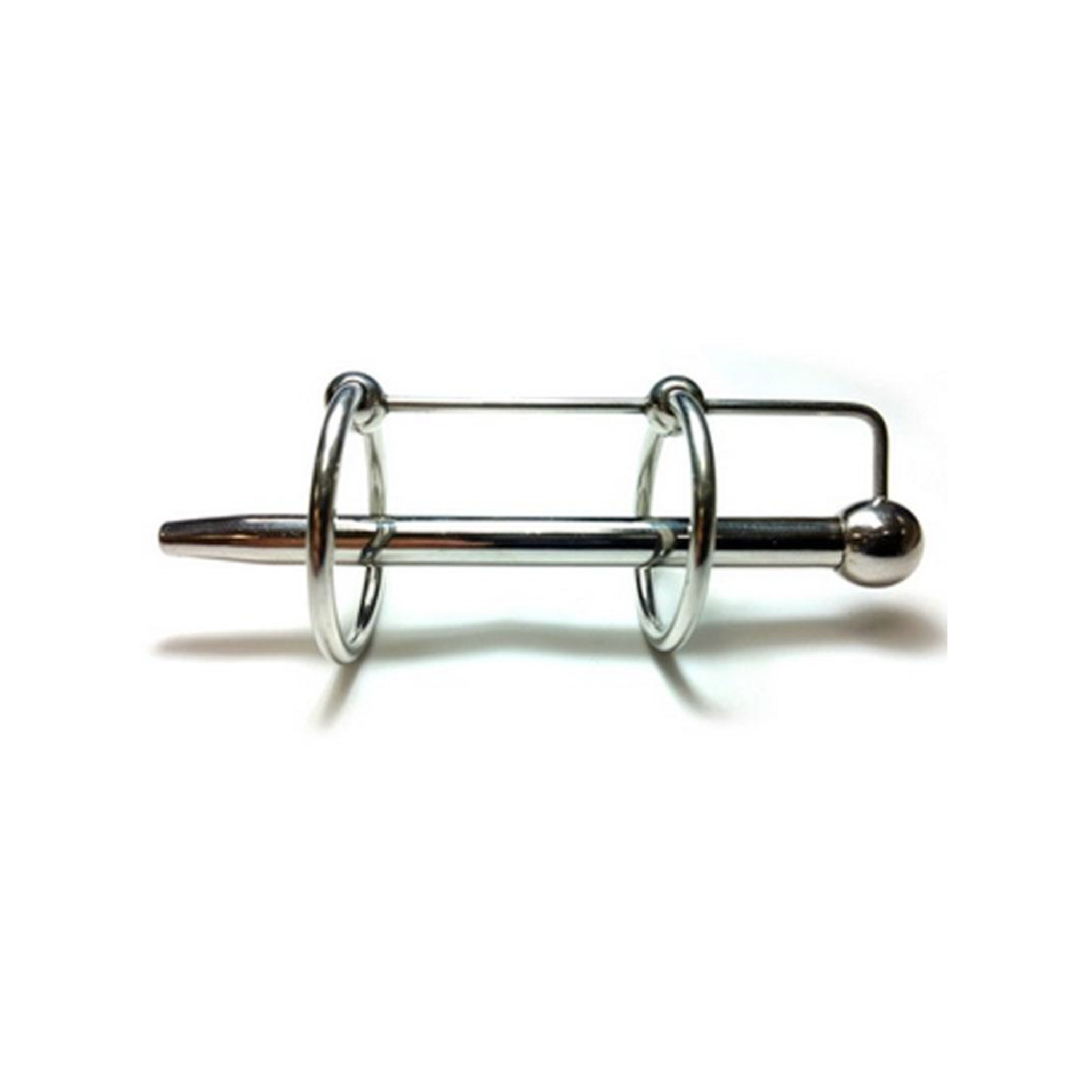 stainless steel double ring sperm stopper bdsm fetish kink urethral device adult toy smooth shaft intense stimulation non-porous