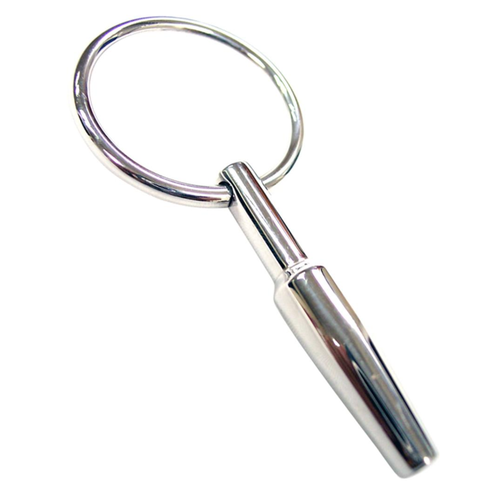 Rouge stainless steel urethral probe tapered plug ring pull hollow center safe urination ejaculation BDSM medical fetish toy silver advanced urethral play