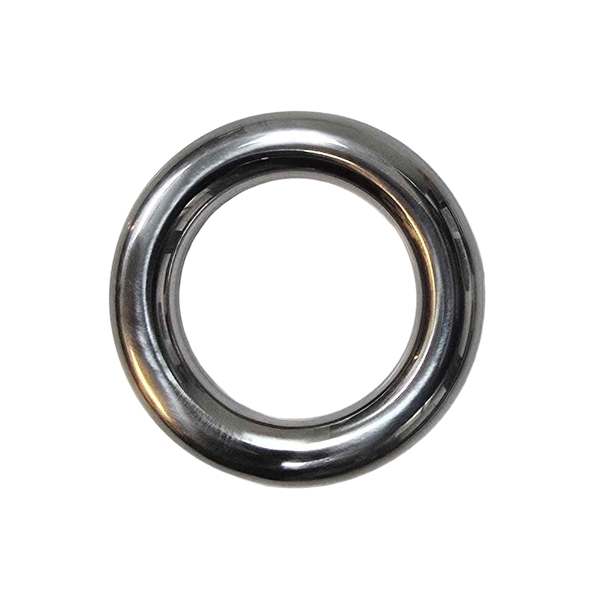 Stainless-steel accessories nonvibe nonvibrating non-vibe non-vibrating cockring cock-ring rounded-edges donut doughnut cock-and-ball cnb c&b pressure weighty solid seamless durable shiny glossy fetish fashion alt-fashion bondage bdsm bdsm-gear bdsm-toys kink kinky kinky-play kink-gear temp-play temperature-play male masculine masc mens menswear guys dudes adult-toys silver 1.75-inches