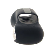 Hotrod Silicone Warming Grip Vibrating Masturbator - Black