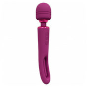 Silicone wand vibrator vibrating vibe flapping tongue handle pink-pearl pink