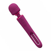 Silicone wand vibrator vibrating vibe flapping tongue handle pink-pearl pink