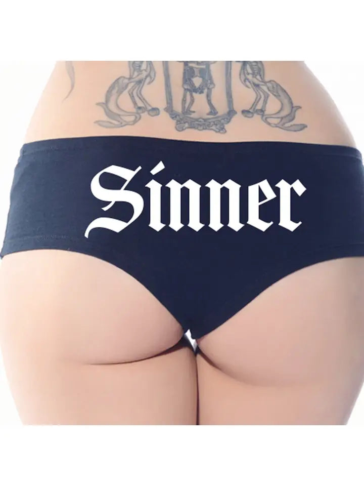 SINNER Printed Booty Shorts