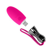 Twist Lock Silicone Vibrating Egg- Pink