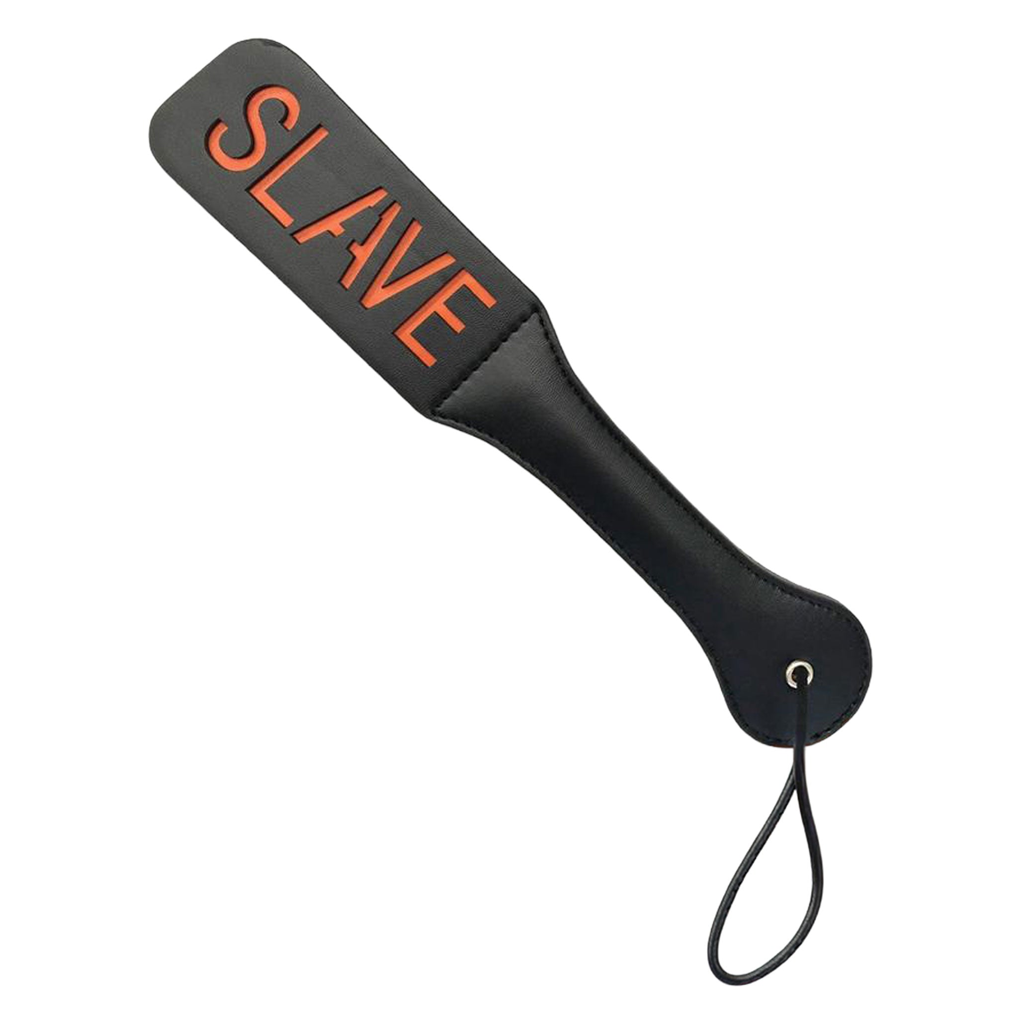 Leather faux-leather accessories paddle slapper-paddle die-cut cut-out statement handle-loop flexible smooth fetish fashion alt-fashion alternative bedroom dungeon bondage bdsm bdsm-fashion kink kinky kinky-toys kinky-play impact impact-play impact-toys spanking discipline pain costume cosplay halloween unisex black slave