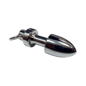 Heavy Stainless Steel Bondage Anal Plug with Removable Loop-M