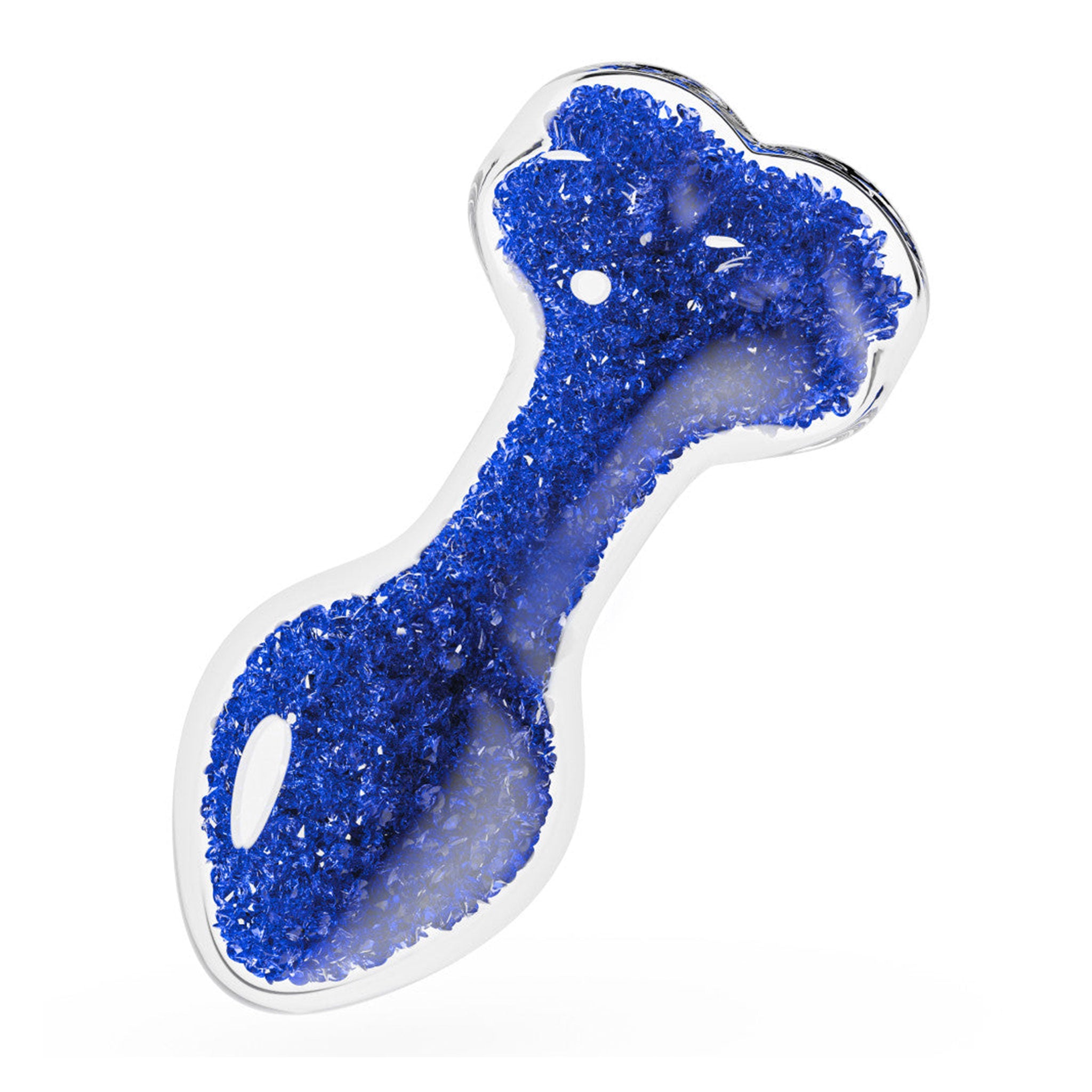 Borosilicate glass heart-shaped sapphire anal butt plug adult-toys anal-toys temperature-play temperature temp play stay-put gem jewel glamour blue