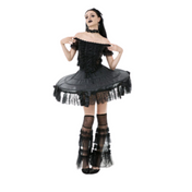 satin petticoat with boning and bows gothic hoop skirt crinoline black lace trim satin bows lolita fashion alternative gothic clothing