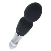 Silicone borosilicate-glass pyrex accessories insertable penetration vibe vibrator vibrating stim stimulation stimulator clit clitoral clitoris wand massager dual-design dual-ended bulbous multi-speed usb-rechargeable fracture-resistant shatter-resistant hypoallergenic non-porous phthalate-free silky smooth classic versatile kink kinky kinky-play kinky-toys temp-play temperature-play female femme feminine womens unisex adult-toys sexual-wellness black 