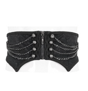 Baroque girdle belt with chains, gothic baroque belt with chains, adjustable baroque chain belt, fetish baroque girdle belt, baroque waist belt with draping chains, gothic accessories, fetish girdle belt with chains