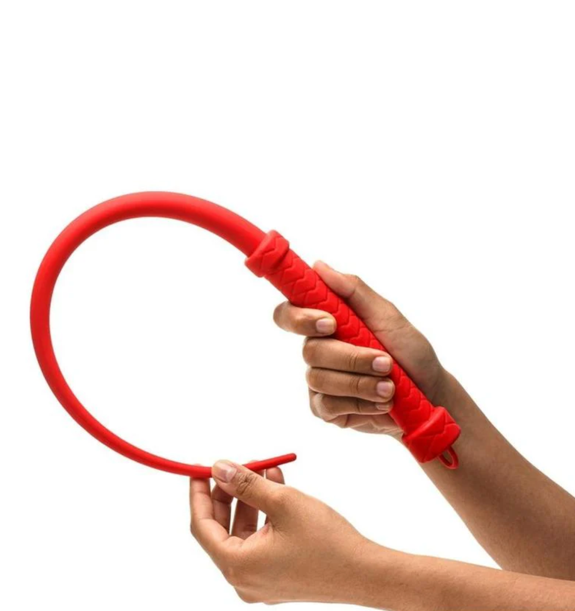 Viper tail silicone whip red, BDSM whip, kink toy