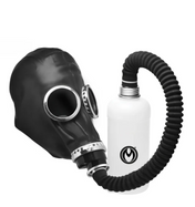  Inhaler gas mask black white, fetish gas mask, BDSM gear

