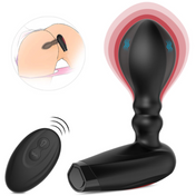 Expandable butt plug black, remote controlled butt plug, kink sex toy