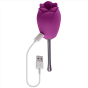 Licking Rose Clitoral Stimulator Stem- Magenta