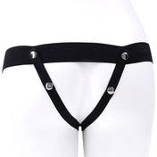 Silicone propylene-elastane nickel-plated iron strap-on strapon dildo dong hollow extender phallus phallic phallic-shaped simple harness tapered-crown flared-base silky smooth removable stretchy adjustable snap-button press-stud wearable beginners gender-affirming kink kinky bdsm bondage bdsm-gear adult-toys