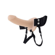 Silicone propylene-elastane nickel-plated iron strap-on strapon dildo dong hollow extender phallus phallic phallic-shaped simple harness tapered-crown flared-base silky smooth removable stretchy adjustable snap-button press-stud wearable beginners gender-affirming kink kinky bdsm bondage bdsm-gear adult-toys vanilla