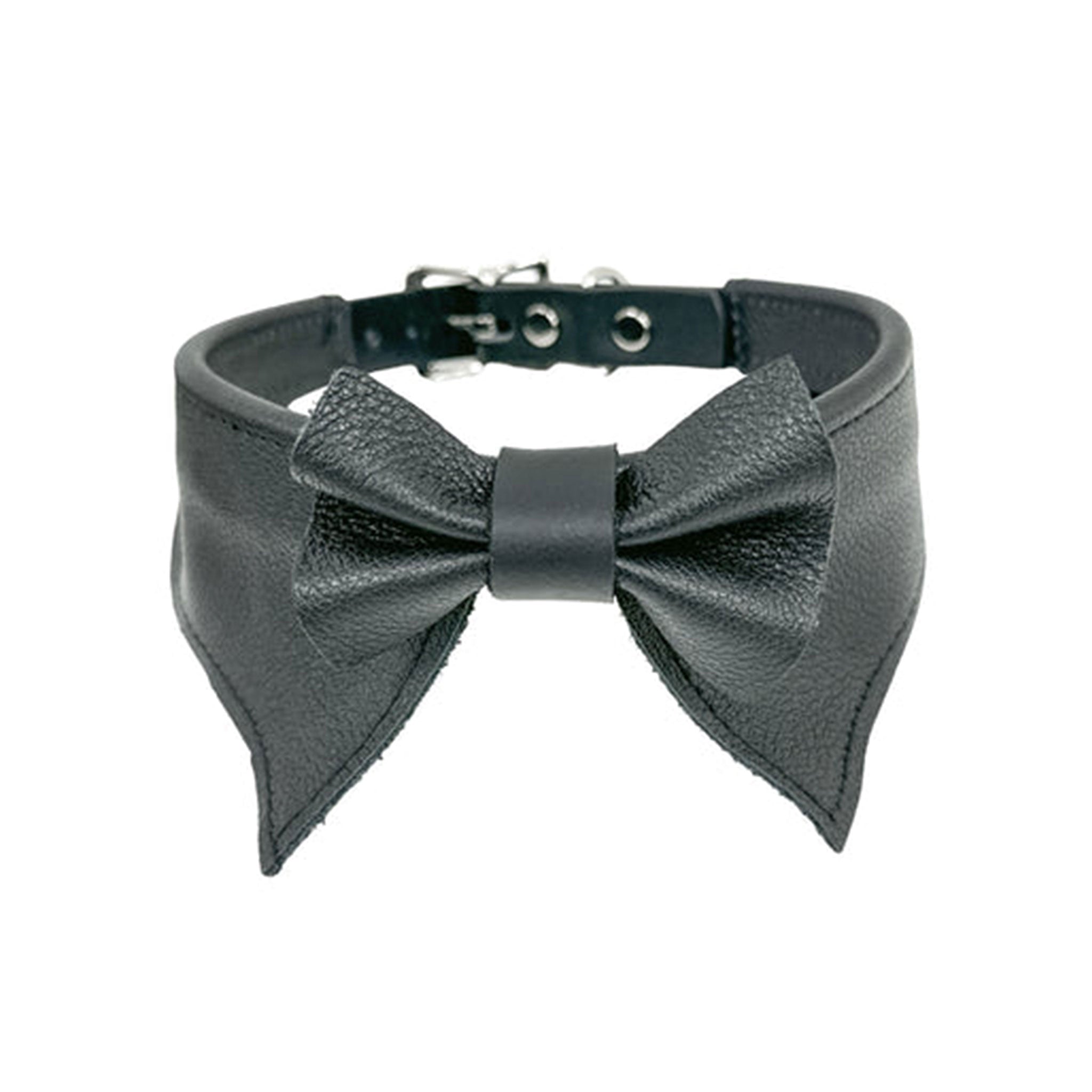 Leather collar choker shirt shirt-collar lapels bow tie bow-tie built-in integrated adjustable buckle birthday suit birthday-suit fetish-fashion sexy alt-fashion accessories coach matte