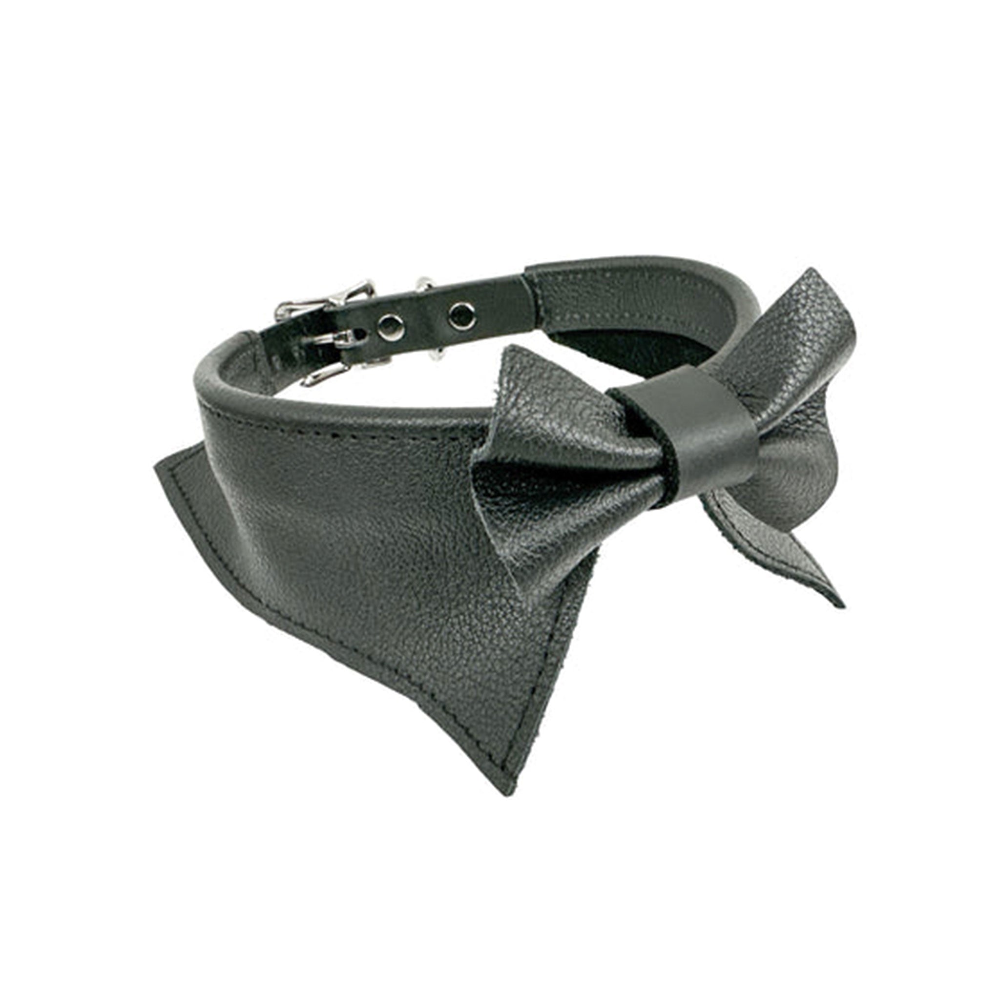 Leather collar choker shirt shirt-collar lapels bow tie bow-tie built-in integrated adjustable buckle birthday suit birthday-suit fetish-fashion sexy alt-fashion accessories coach matte