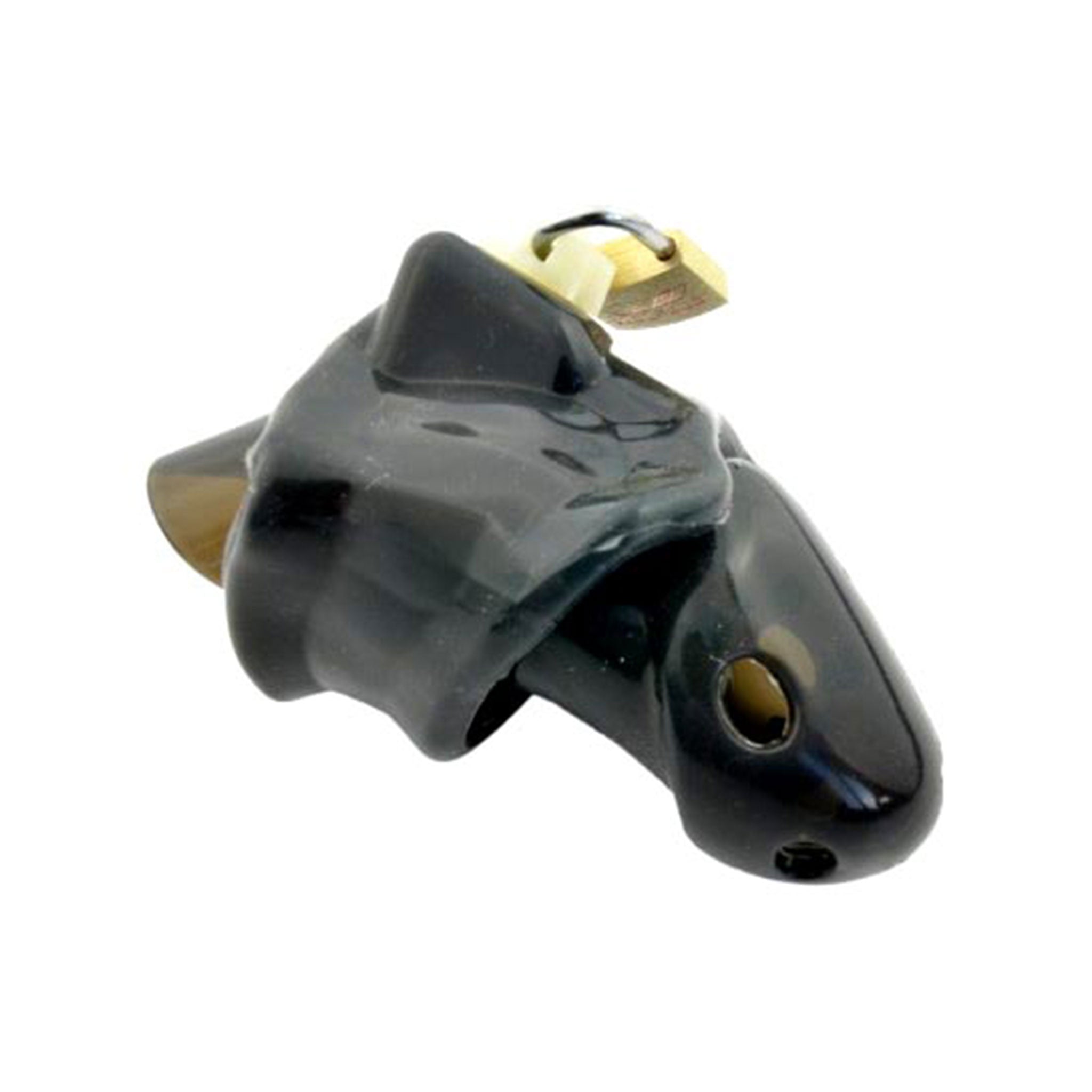 Silicone chastity male cock cage cock-cage ring cock-ring cockring lockable locking padlock pad-lock lock lightweight ventilated spike spiked spikes shaft interior hypoallergenic bdsm bdsm-toys bdsm-gear bondage restraint sadism masochism sadomasochism kink kink kinky-play 2pc 2-piece two-piece adult-toys black