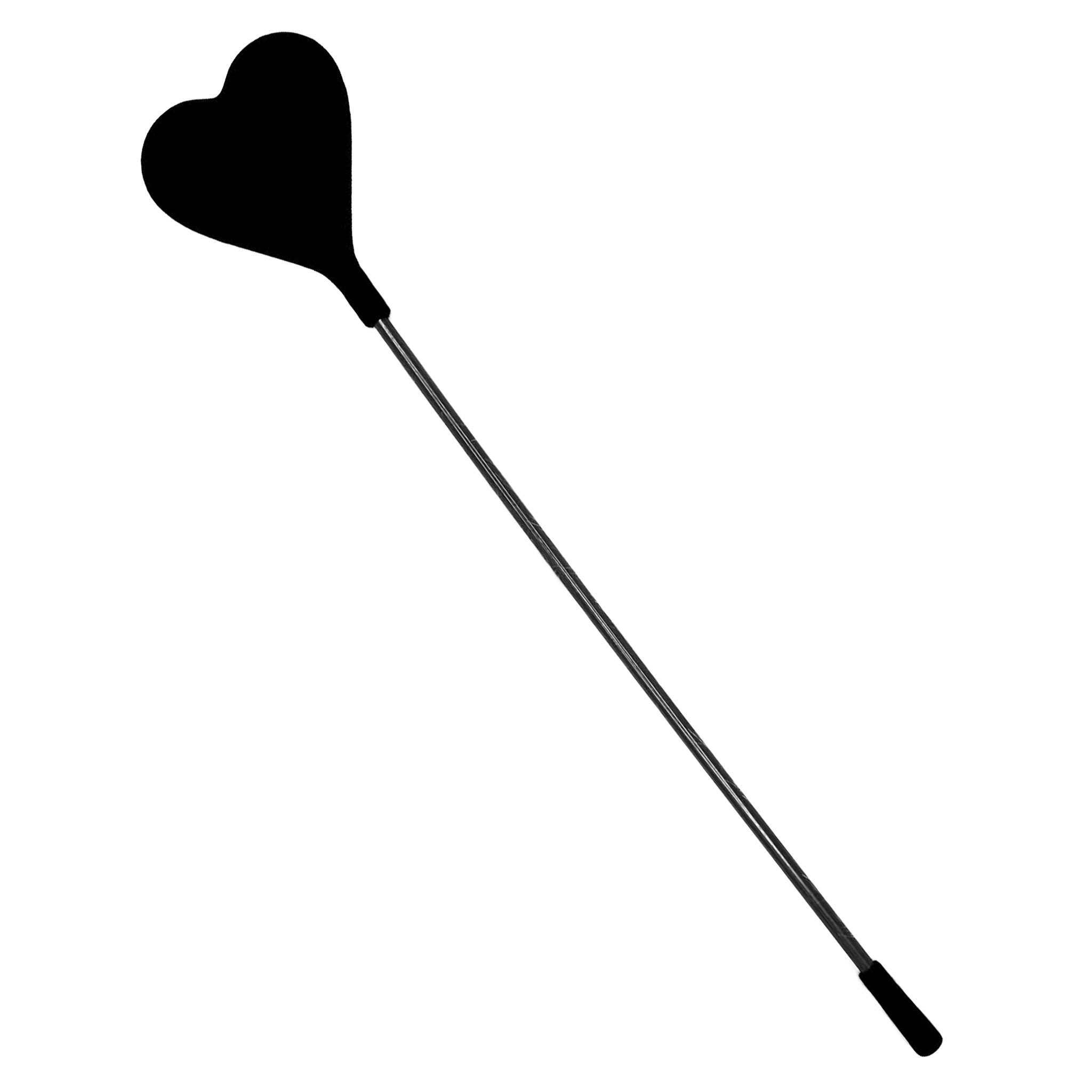 Silicone plastic rubber accessories crop riding-crop heart-shaped ergonomic-handle precision-control smooth sleek flexible bondage bdsm bdsm-toys bdsm-gear impact impact-toys impact-play spanking discipline pain sadism masochism sadomasochism sadist masochist sadomasochist kink kinky kinky-toys valentine be-mine unisex adult-toys black