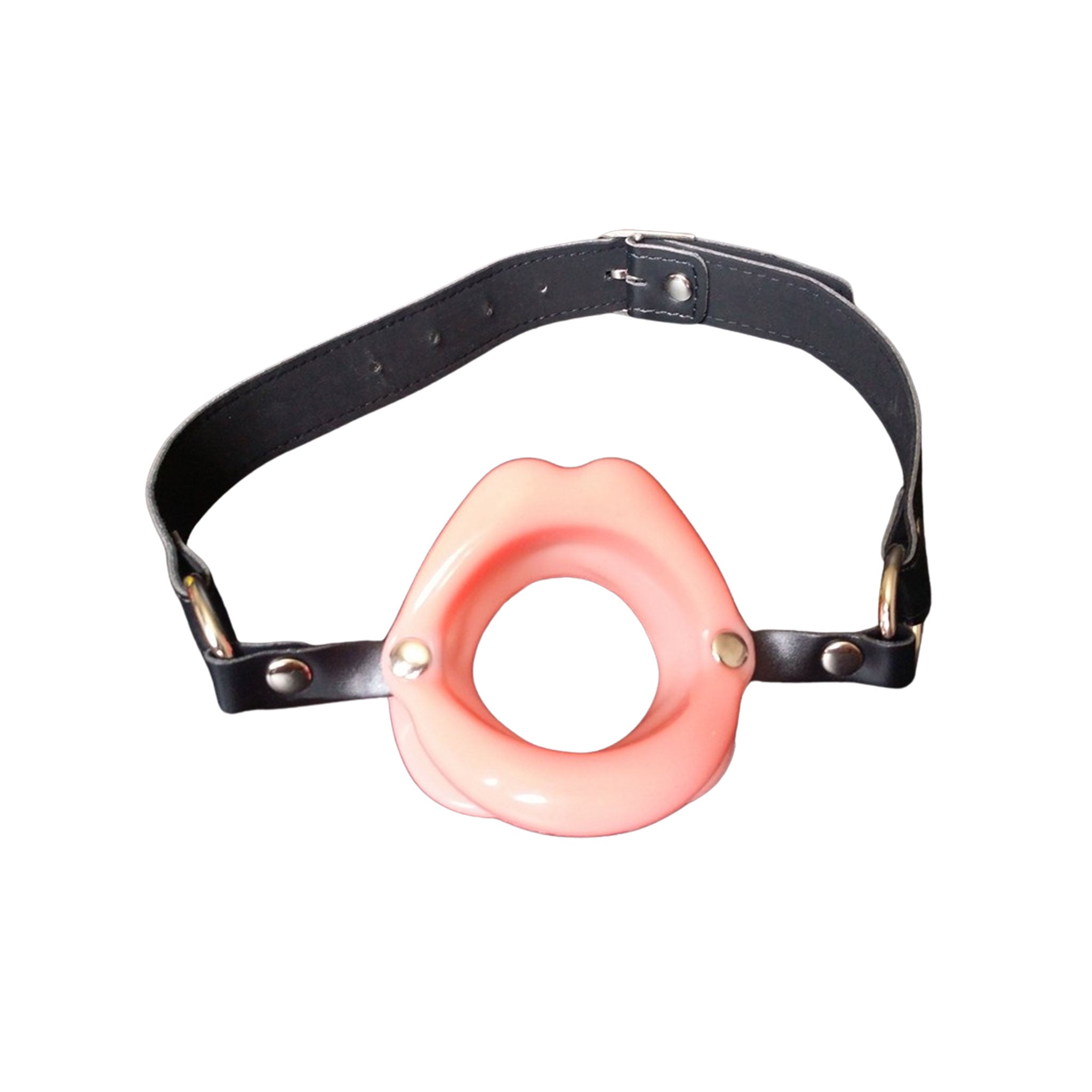 Silicone leather faux-leather accessories gag mouth-gag silicone-lips luscious-lips kissing-lips open-mouth O-ring adjustable buckle comfortable secure fetish fashion alt-fashion alternative bedroom dungeon festival festivalwear bondage bdsm bdsm-toys kink kinky kinky-play roleplay role-play sissy sissyfication costume cosplay halloween adult-toys unisex red