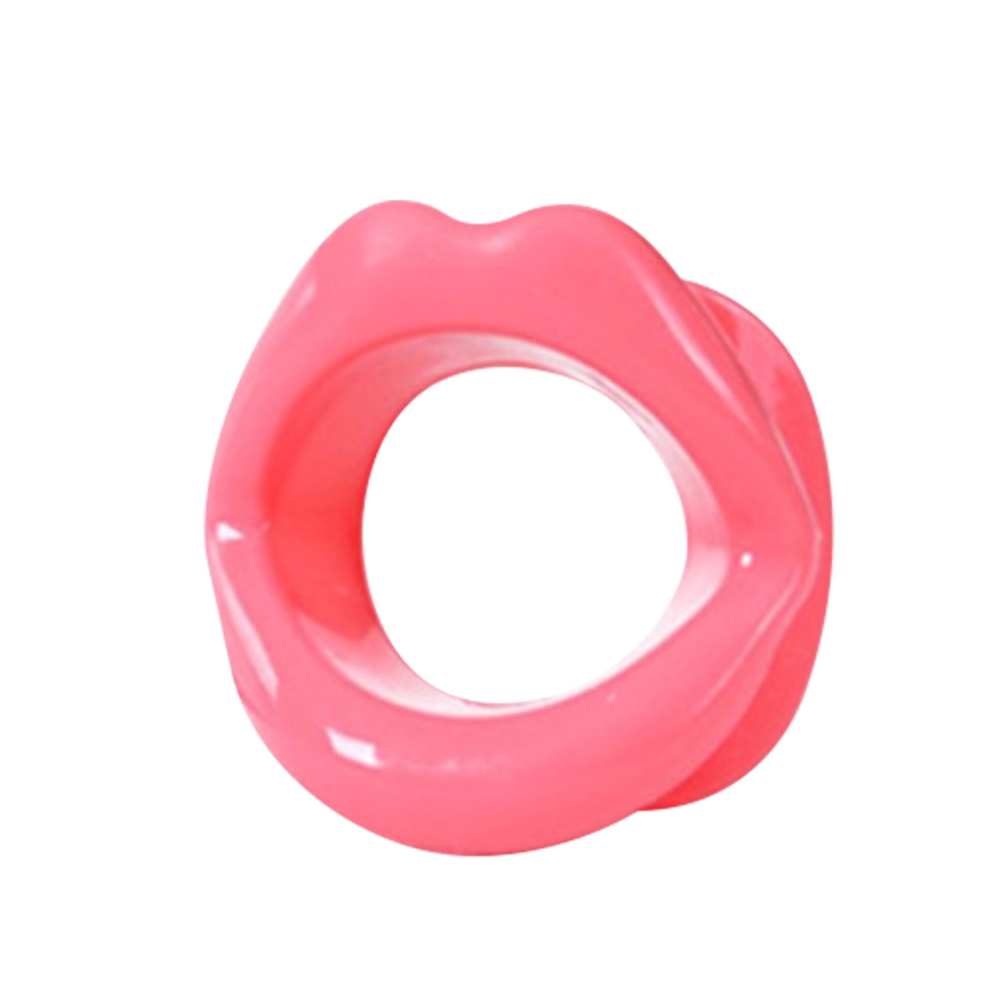 Silicone gag mouth-gag lips soft juicy open-mouth forced-open adorable helpless saliva drool inviting fetish fashion alt-fashion bdsm bondage sub submissive submission sissy kink kinky kinky-toys kinky-play unisex adult-toys pink
