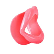 Silicone gag mouth-gag lips soft juicy open-mouth forced-open adorable helpless saliva drool inviting fetish fashion alt-fashion bdsm bondage sub submissive submission sissy kink kinky kinky-toys kinky-play unisex adult-toys pink