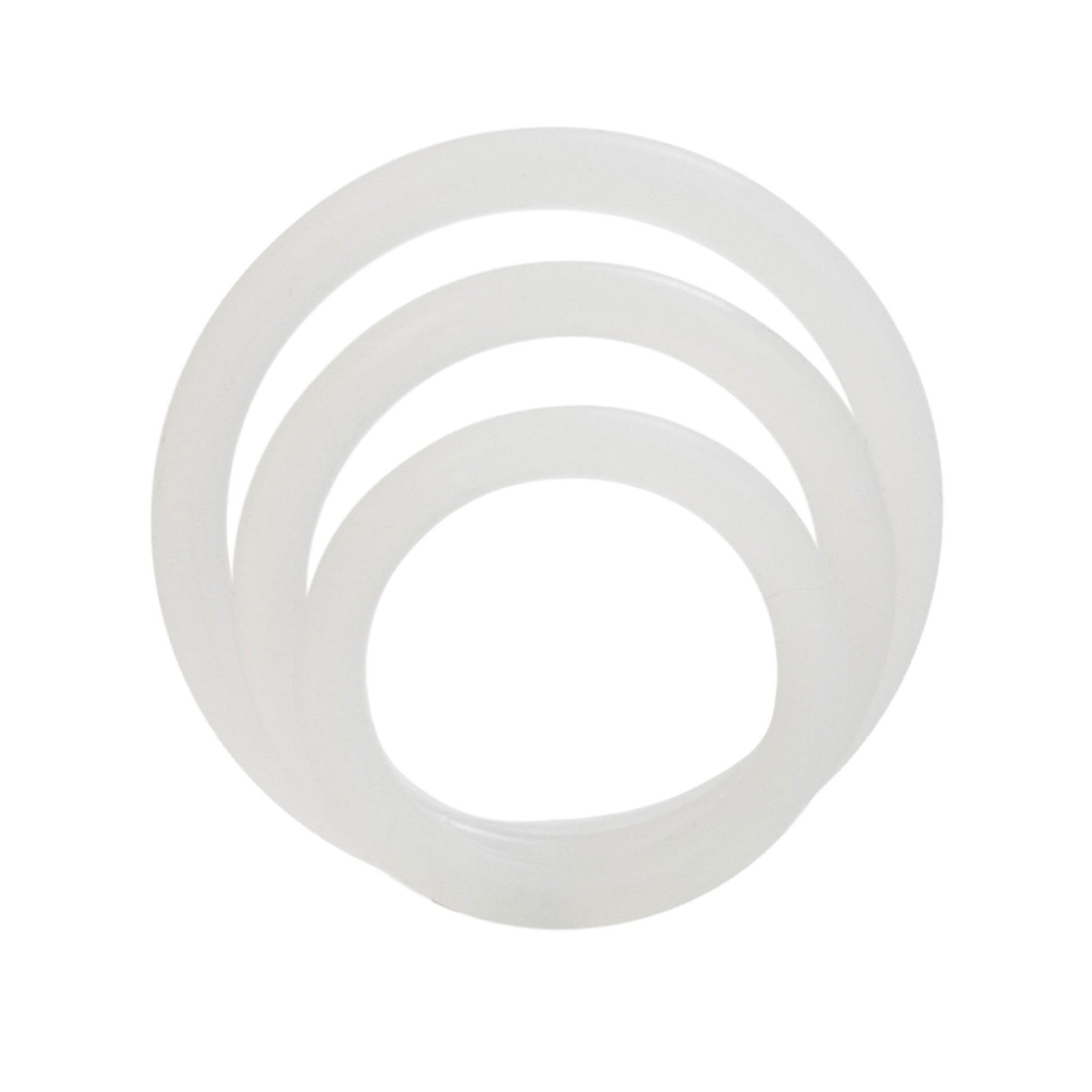 Silicone phthalate-free waterproof cock cockring cock-ring ring cock&ball cnb c&b cock-and-ball nonvibe nonvibrating non-vibe non-vibrating three-pack three-piece 3pk 3pack 3-pk 3-pak 3-pack 3pc 3-pc 3-piece enhancer stamina prolonging prolong durable versatile multi-purpose stretchy comfortable snug secure support performance bdsm bondage sensory sensation adult-toys male masculine masc clear