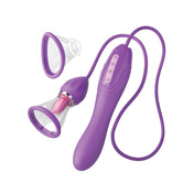 Silicone TPE vibe vibrator vibrating vibration clit clitoral clitoris labia stim stimulator stimulating stimulation pump oral-sex pulsing milking tongue-action suction internal pleasure hose adult-toys purple