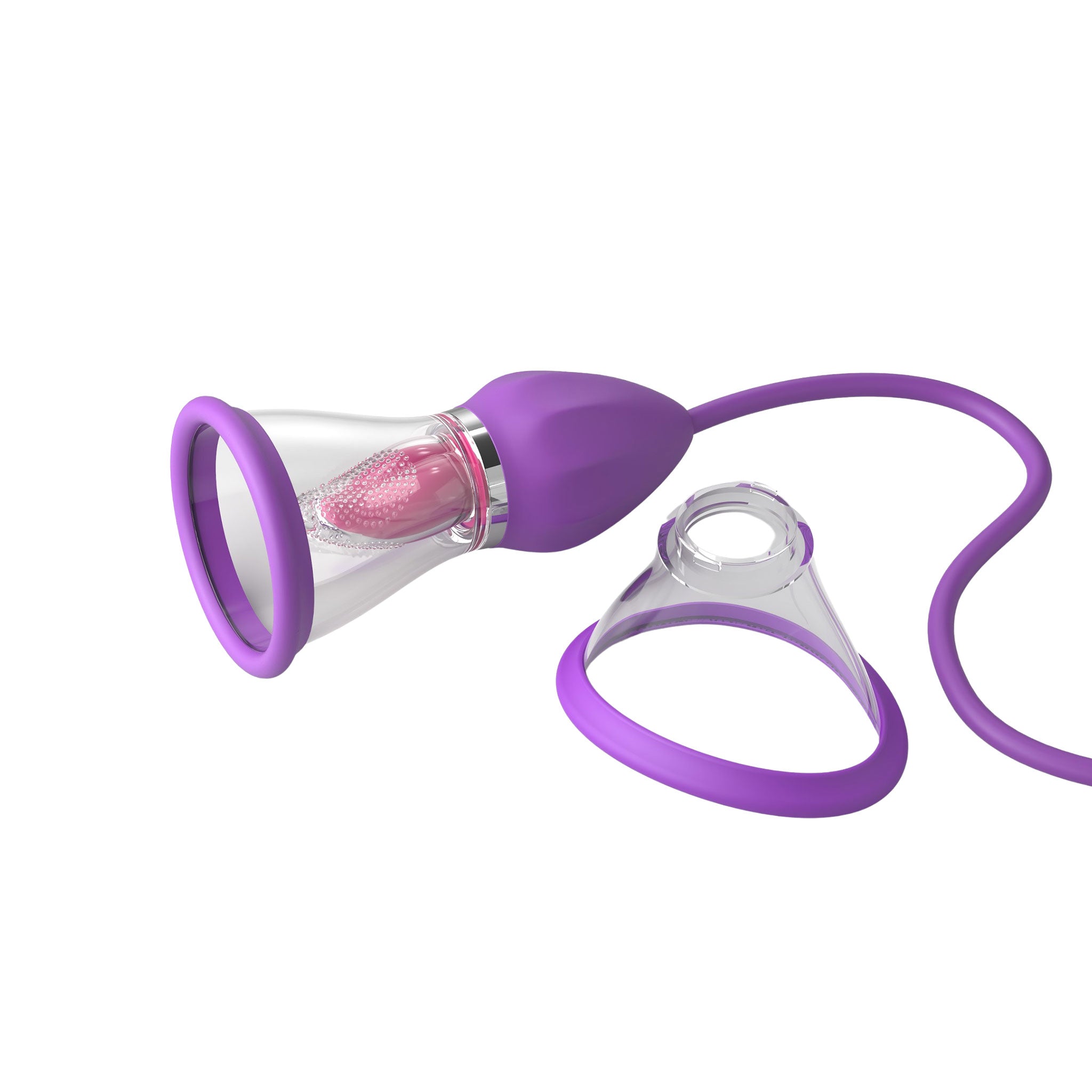 Silicone TPE vibe vibrator vibrating vibration clit clitoral clitoris labia stim stimulator stimulating stimulation pump oral-sex pulsing milking tongue-action suction internal pleasure hose adult-toys purple