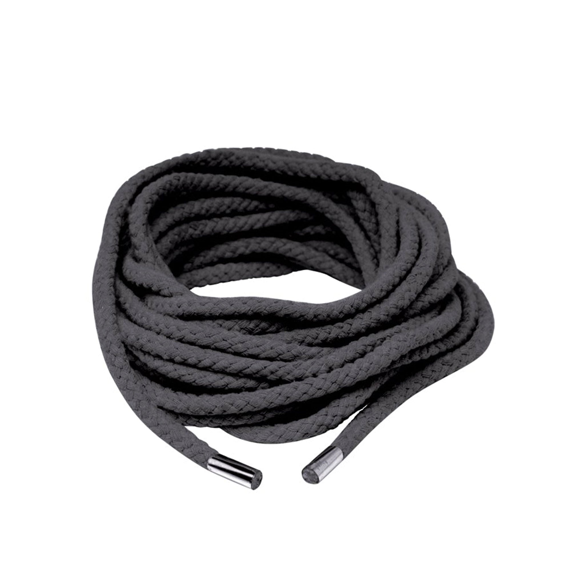 Cotton polyester blended rope metal-capped soft silk body-harness bonus blindfold eye-mask mask bondage-rope shibari kinbaku kink kinky kinky-play bdsm bondage restraint adult-toys black