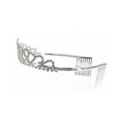Metallic silver-plated rhinestones accessories head-gear hair-ornament tiara comb-tiara crown arm-loops side-combs exquisite encrusted flexible durable shiny sparkling fashion alt-fashion alternative bridal wedding goth gothic renfaire renaissance festival regal costume cosplay halloween halloween-accessories royalty prince princess king queen bride prom-queen female femme feminine womens unisex silver