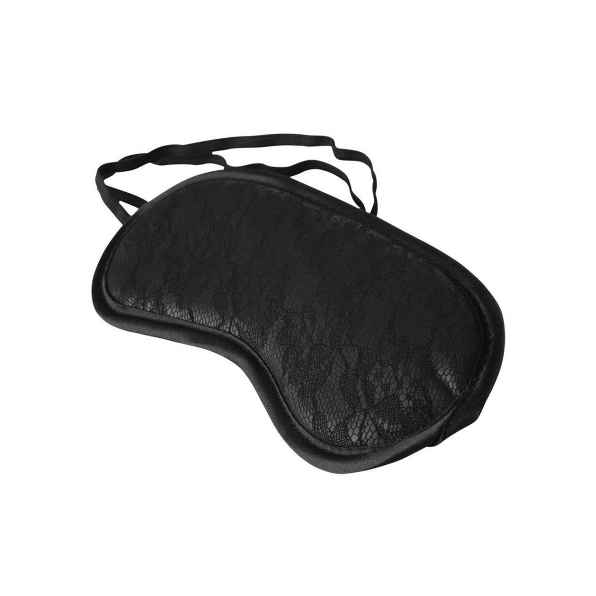 Lace satin blindfold blind-fold elastic sensory sensory-play sensory-deprivation blind soft bondage fetish kink kinky kinky-play bdsm bdsm-gear chastity eye-mask mask adult-toys accessories black