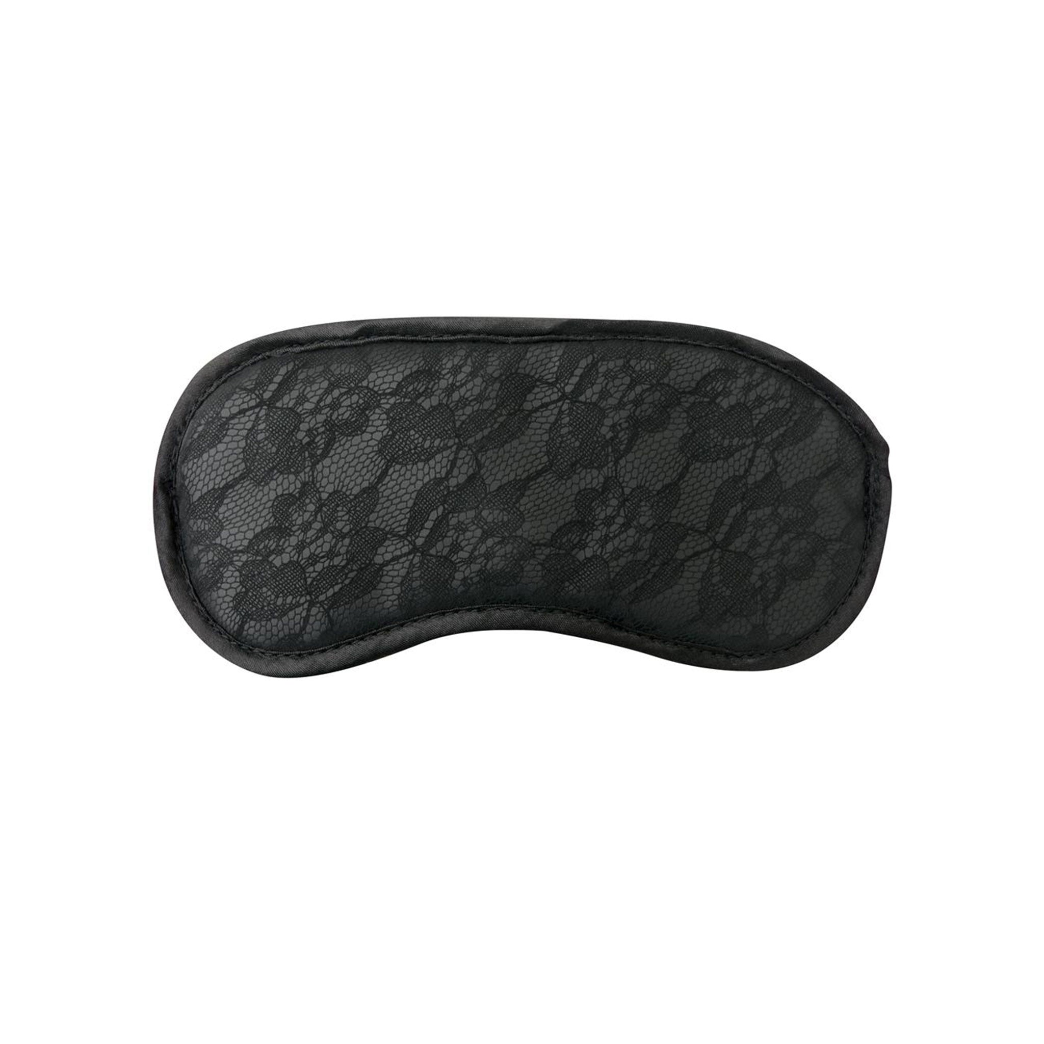 Lace satin blindfold blind-fold elastic sensory sensory-play sensory-deprivation blind soft bondage fetish kink kinky kinky-play bdsm bdsm-gear chastity eye-mask mask adult-toys accessories black
