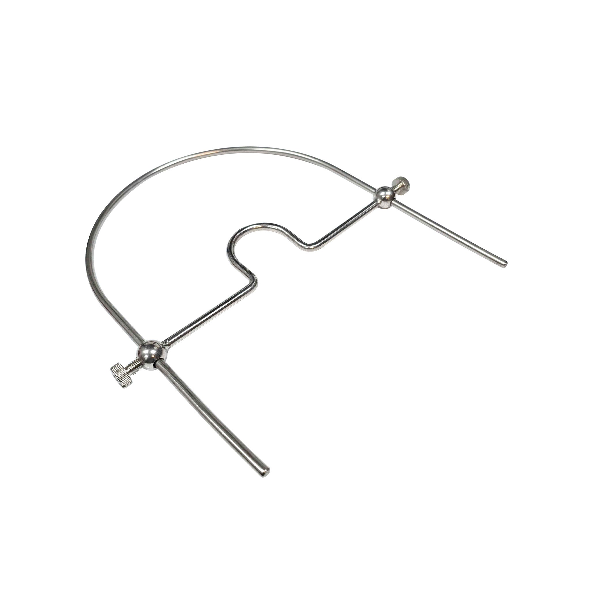 Stainless-steel gag mouth-gag metal-bit tongue-depressor depressor-bar horseshoe neck-orbit orbit adjustable sliding pressure-screw fetish fashion alt-fashion bondage bdsm kink kinky kinky-play hardcore hard-core advanced adult-toys silver