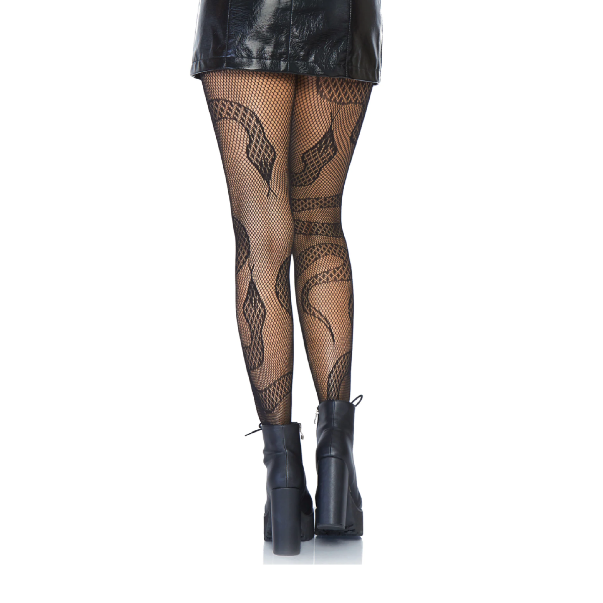 snake net tights fishnet pantyhose with snake pattern creepy cool halloween hosiery sexy patterned tights breathable nylon spandex reinforced toe edgy fashion diy costume hosiery fetish lingerie