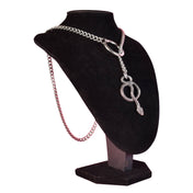 Stainless-steel chain accessories jewelry necklace collar choker choke-chain jump-chain slip-chain jump-rings reptile serpent snake texture constrictor fetish fashion alt-fashion bdsm bdsm-play bondage domination submission kink kinky kinky-play pet-play pup-play control silver