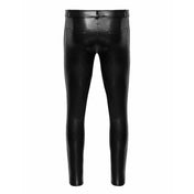 Wetlook power powerwetlook polyester elastane polymer-coating apparel bottoms pants trousers skinny-cut long-leg textured reptile snakeskin belt-loops snap-button press-button midrise-waist mid-rise functional-pockets front-pockets back-pockets front-zip zipper fetish fashion alt-fashion alternative punk goth gothic cyber club clubwear kink kinky kinkwear sensory sensory-play costume cosplay halloween male masculine masc mens guys dudes black 