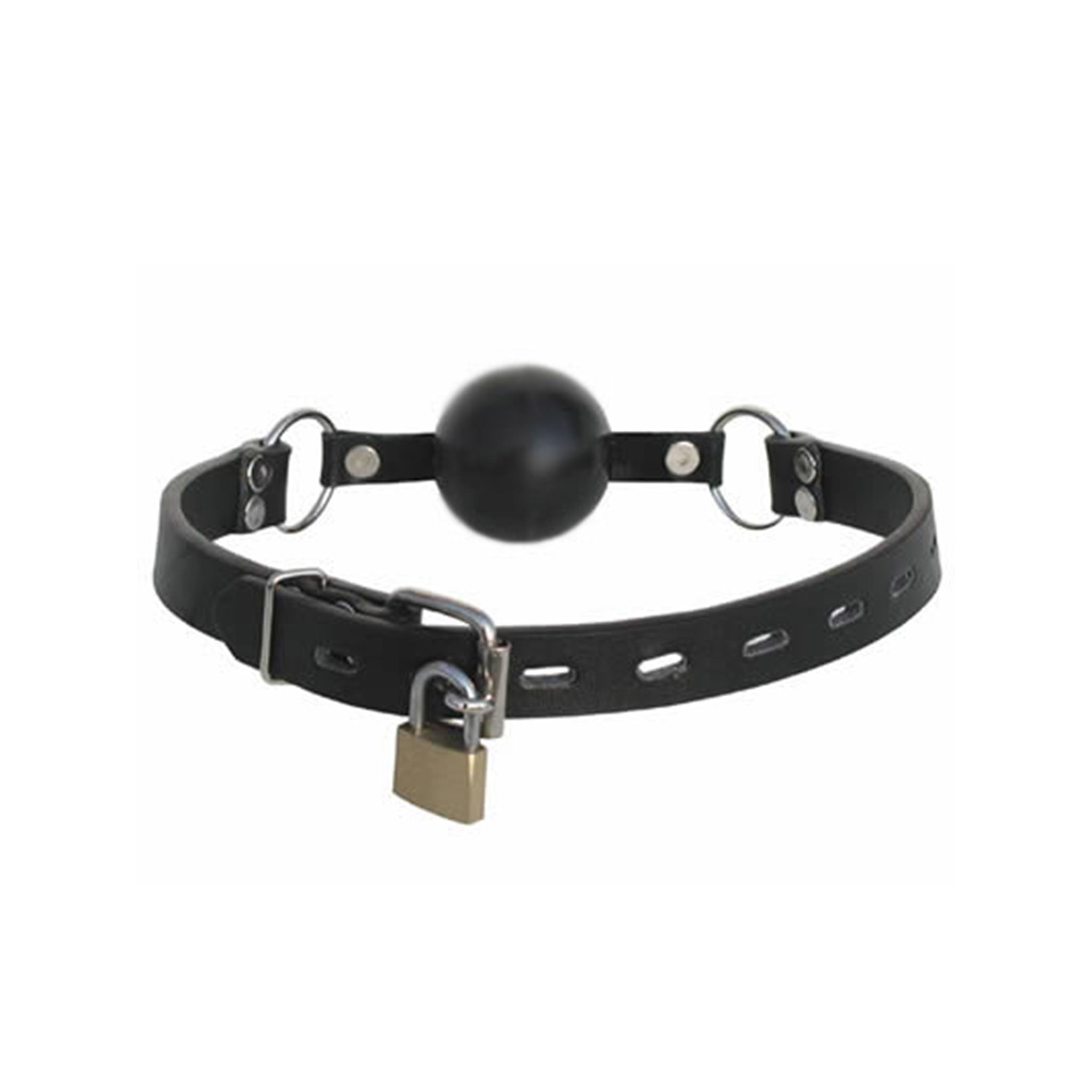 Mouth-gag ball gag ballgag ball-gag rubber soft locking lockable buckle faux-leather leather O-ring bondage bdsm bdsm-play bdsm-gear restraint kink kinky kinky-play adult-toys black