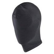 Spandex elastane accessories hood pullon pull-on non-anatomical nonanatomical no-eyes no-ears no-nose no-mouth foam-blindfold sewn-in stretchy matte breathable soft restricting compressing comfortable bdsm bondage sub submissive submission kink kinky kinky-play zentai depersonalization anonymous anonymity roleplay role-play unisex black