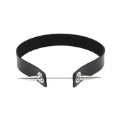 Leather PU-leather faux-leather metallic-alloy accessories neckwear collar choker barbell screw-on spike spiked spikes tree-spikes large-spikes adjustable sexy extreme exaggerated edgy unique pointy high-quality durable comfortable lightweight versatile fashion-forward trendy fetish fashion alt-fashion alternative punk goth gothic bedroom dungeon clubbing clubwear festival nightclub bondage bdsm bdsm-gear kink kinky kinkwear costume cosplay anime halloween halloween-accessories unisex black