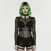spine harness spiked chain body strap leather harness gothic punk accessory adjustable straps cyberpunk style edgy body harness statement piece