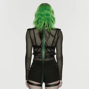 spine harness spiked chain body strap leather harness gothic punk accessory adjustable straps cyberpunk style edgy body harness statement piece