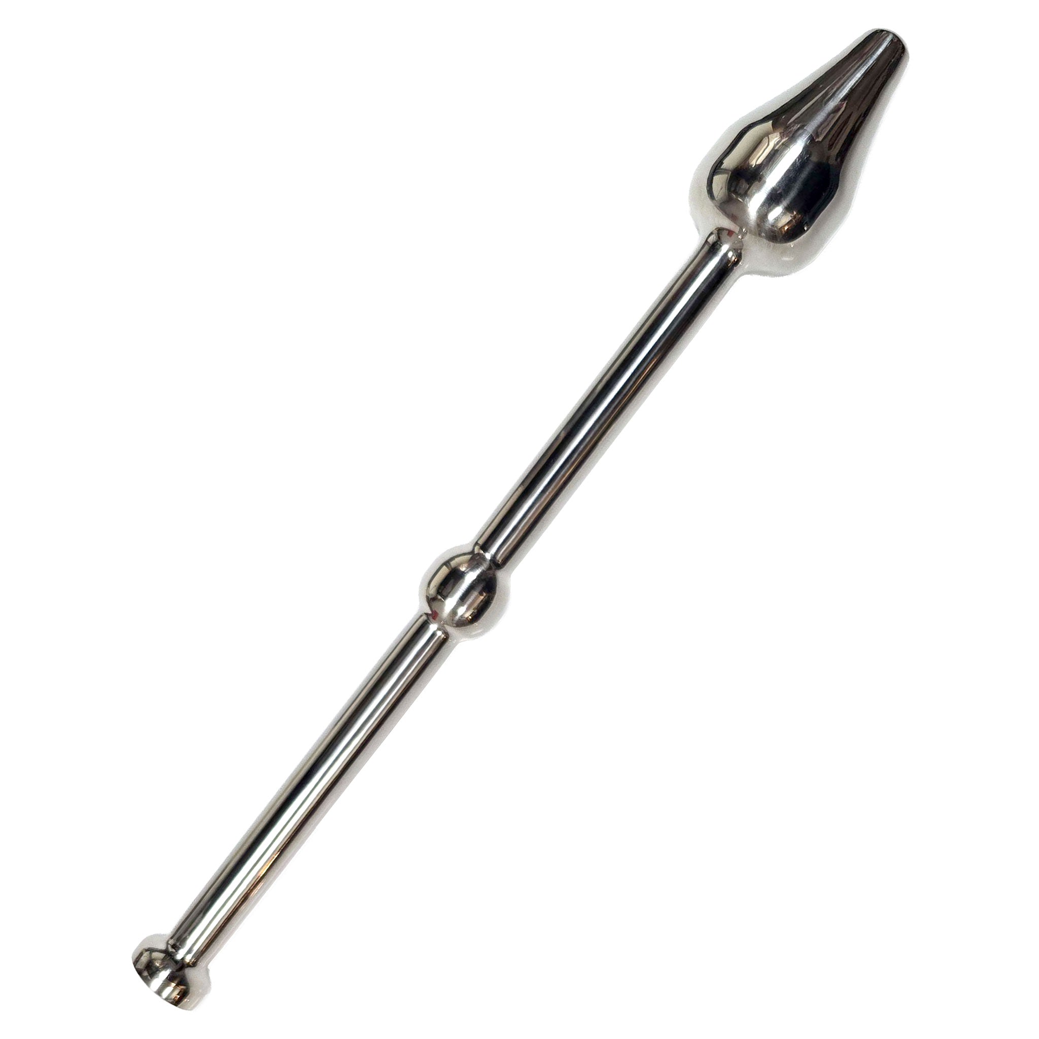 Stainless-steel solid accessories nonvibe nonvibrating non-vibe non-vibrating probe anal anal-probe butt-stuff g-spot p-spot prostate milking male-chastity temp-play temperature-play bondage bdsm bdsm-toys kink kinky kinky-play kinky-toys adult-toys medical silver