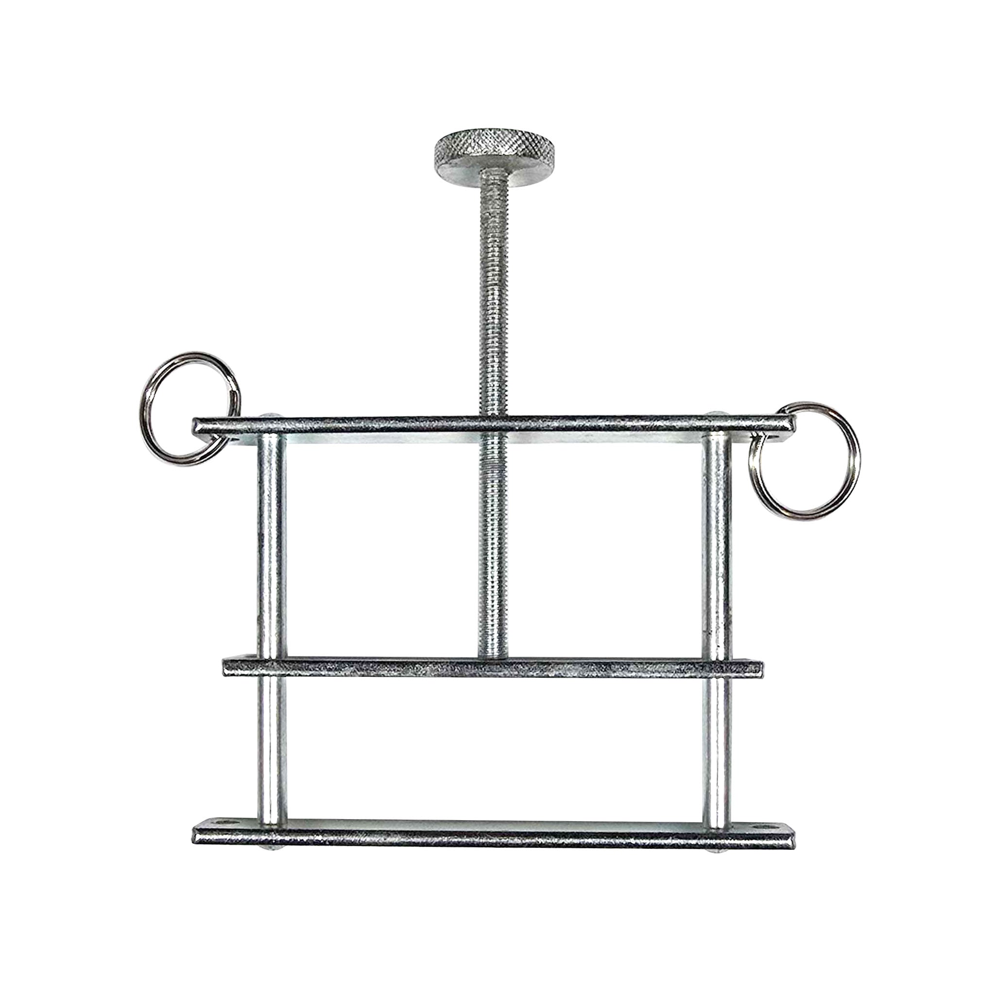 Stainless-steel medical medcal-toys cock ring cockring cock-ring cbt cock-and-ball cnb cock&ball nipple nipple-play nonvibe nonvibrating non-vibe non-vibrating penis scrotum breast smash crush twisting-screw pressure sensation sensitive weighted keyring key-ring bdsm bondage sadism masocihsim sadomasochism kink kink kinky-play pain adult-toys silver