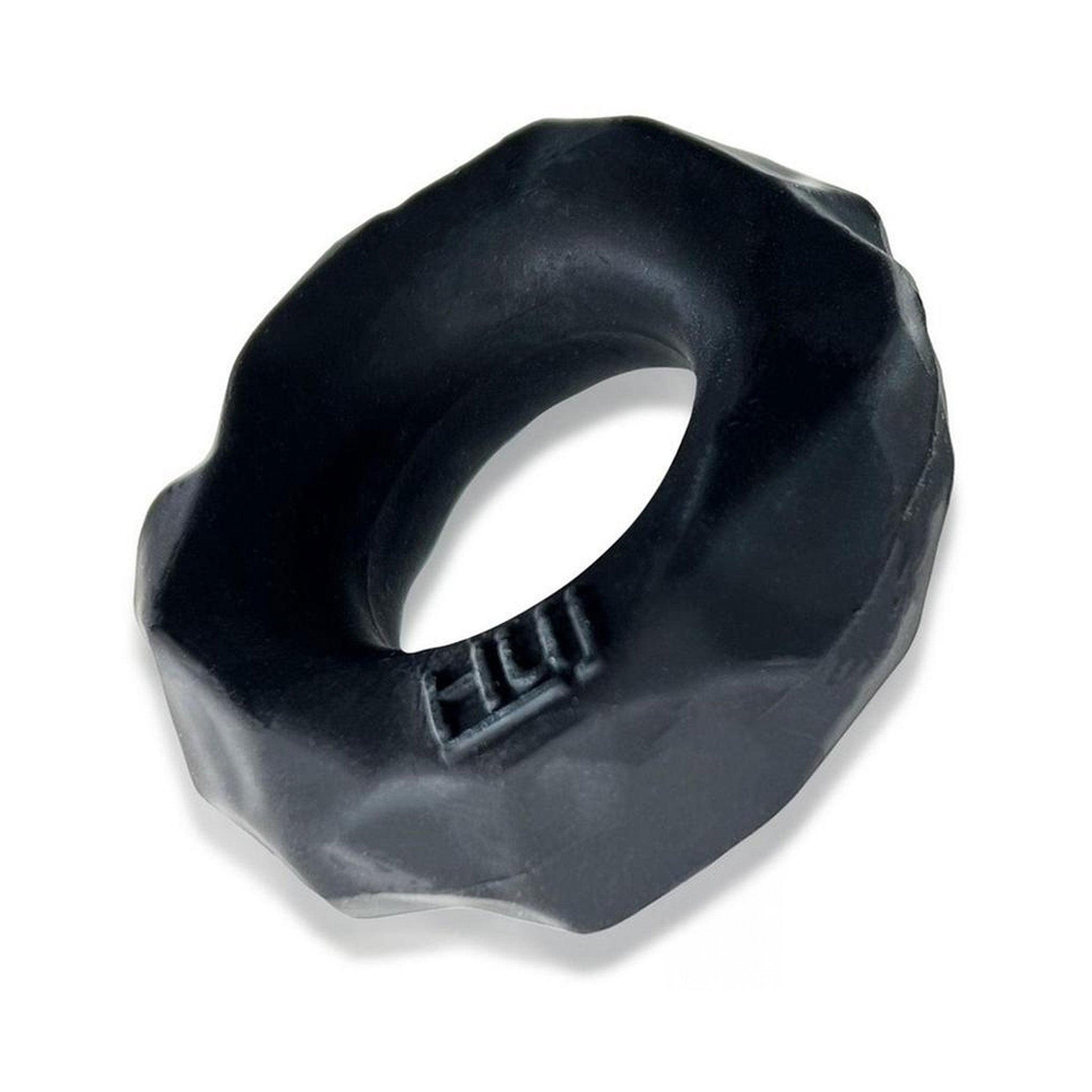 Silicone tpr blend accessories cockring cock-ring cnb fractal tactile stretchy long-play big-bulge non-rolling no-roll velvety-finish comfortable male masculine masc guys dudes adult-toys black